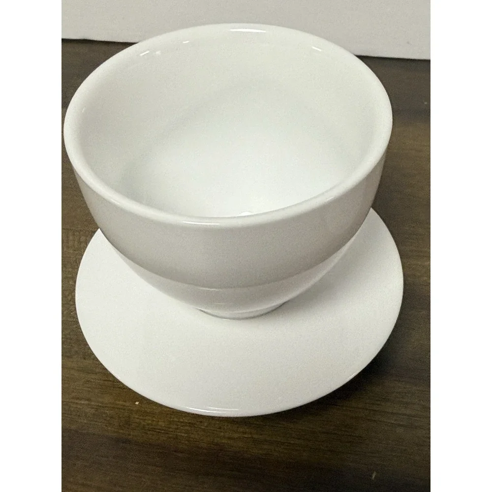 Vintage White Ceramic French Butter Bell Crock
